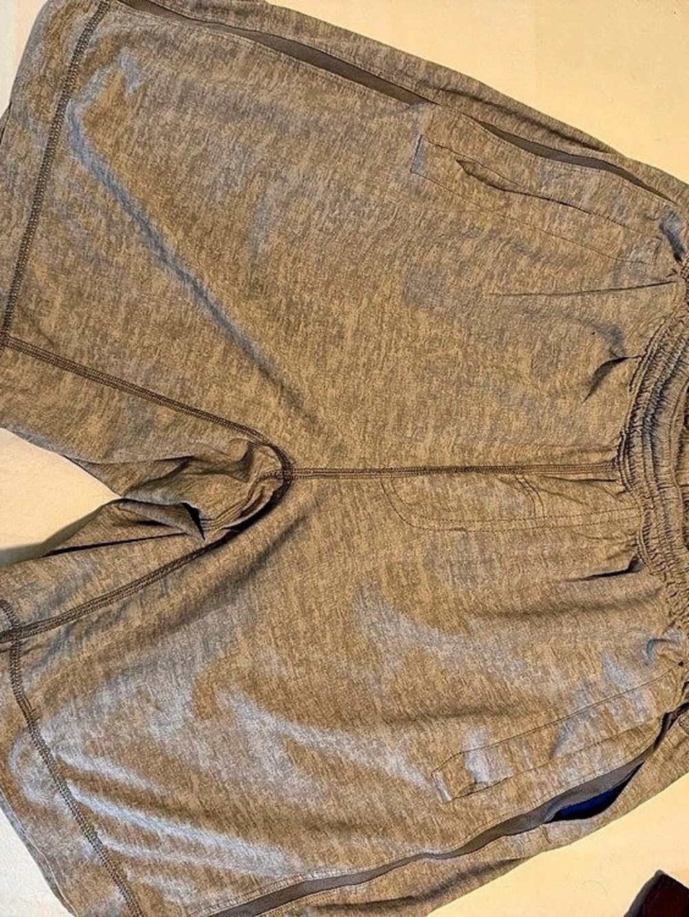 lululemon Men's Athletic Boxer Brief Shorts Size Large Gray Pace Breaker 7”